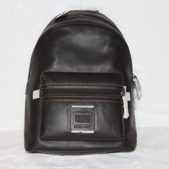 NWT COACH Designer Bag Black Leather Backpack - Picture 2 of 12